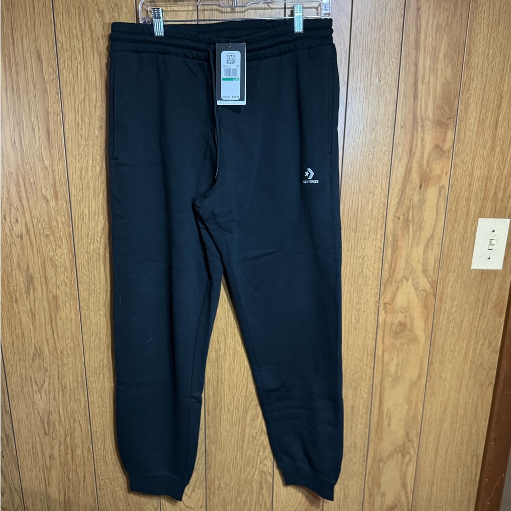 Converse Men's Classic Black Joggers Size Large‎ NWT